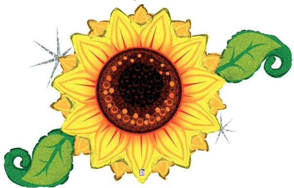 46" Linking Sunflower Shape